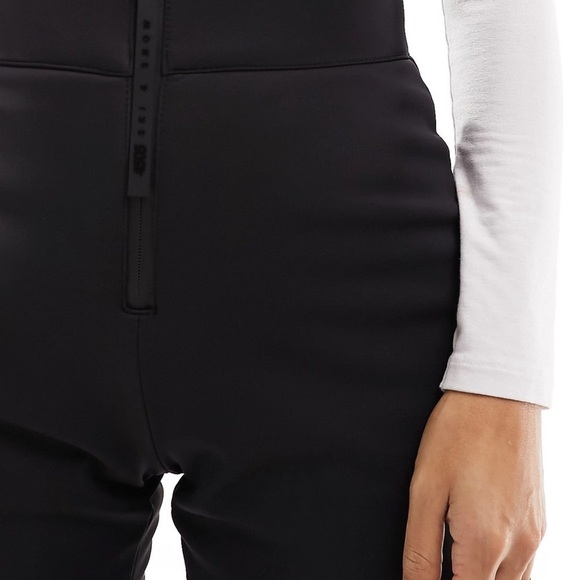 ASOS 4505 Ski high waisted water repellent salopettes in black Size 6 - Picture 3 of 4